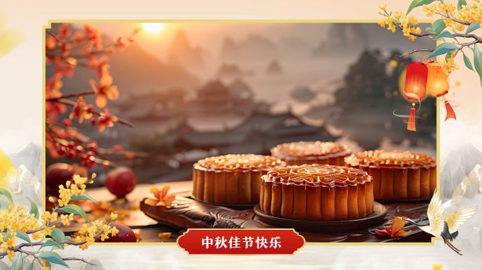 中秋节片头采访框