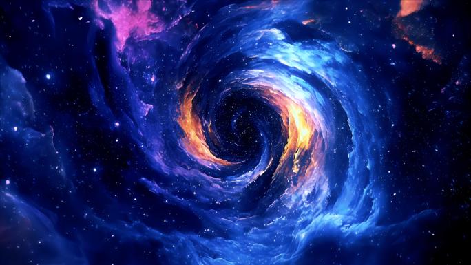 唯美星空星云漩涡粒子背景