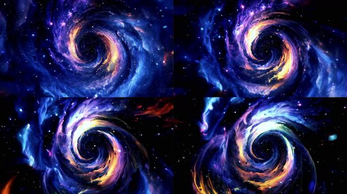 唯美星空星云漩涡粒子背景