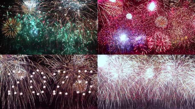 新年前夜的圣诞烟花，数字2025从齐射。