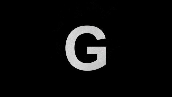 蓝色字母G火，alpha频道，火字母表