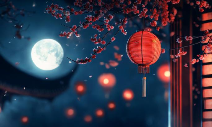 【33组合集】中秋圆月月饼 唯美场景