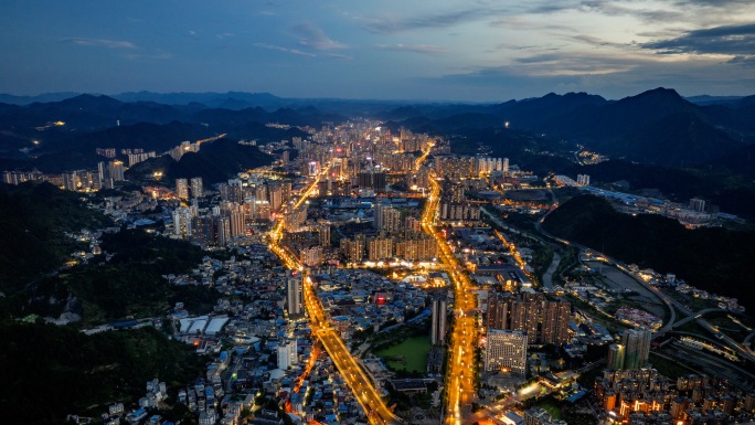 贵州黔南都匀夜景延时