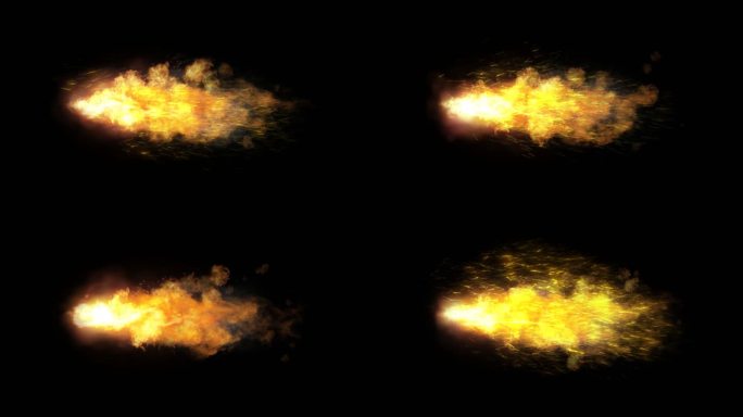 火焰特效游戏特效喷发喷射粒子光效尾焰喷火