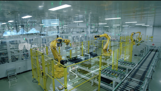 新能源生产线，机械臂