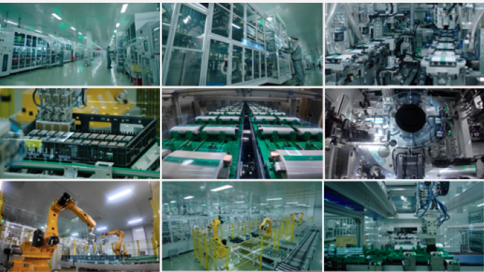 新能源生产线，机械臂