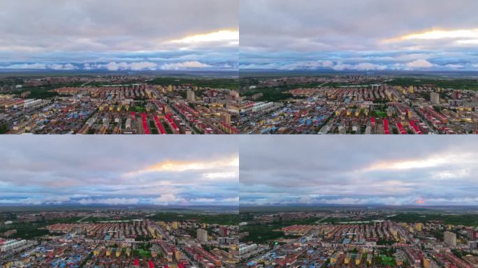 4K航拍雨后阿拉善