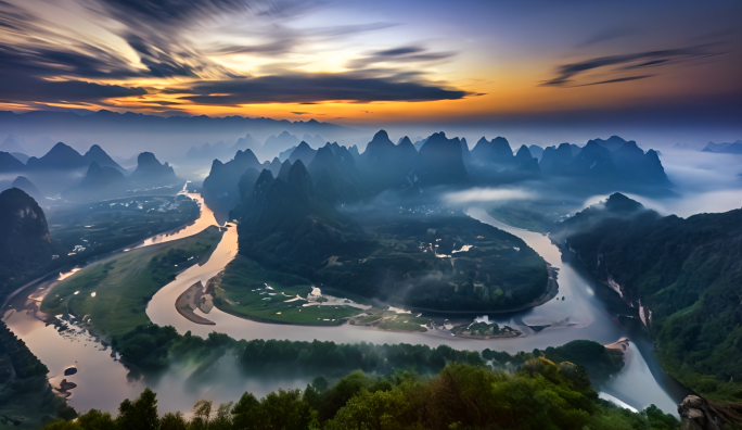 中国大好山河美丽风光