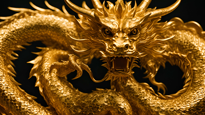 金色的中国龙
