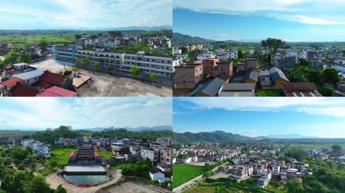 怀集连麦镇文岗村航拍素材