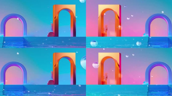 6k彩色梦幻任意门空间loop