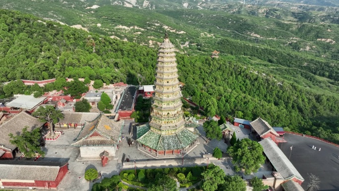 山西广胜寺飞虹塔4K航拍