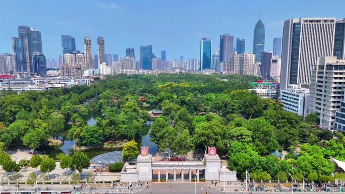 武汉中山公园最新航拍