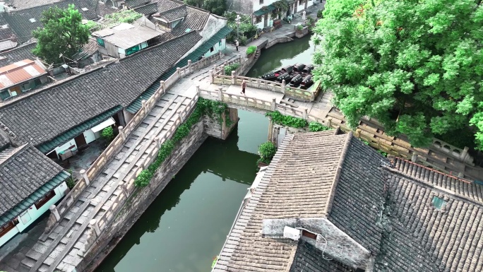 绍兴八字桥航拍4k