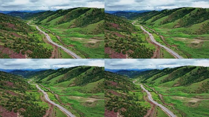 【正版素材】西藏高原芒康航拍0005