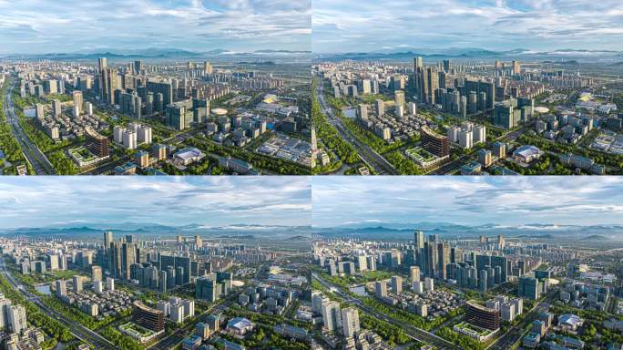 杭州余杭区EFC未来科技城航拍延时4K