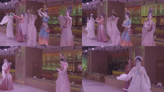 古装美女演绎集体大跳《科目三》索尼灰片