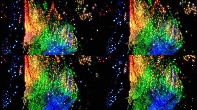 原创星空银河宇宙粒子素材视频