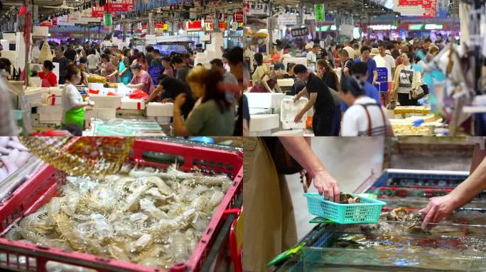 海鲜市场海鲜水产品