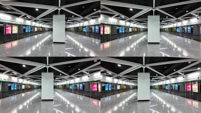 地铁站月台的空镜