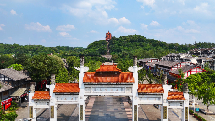 德阳城市地标航拍