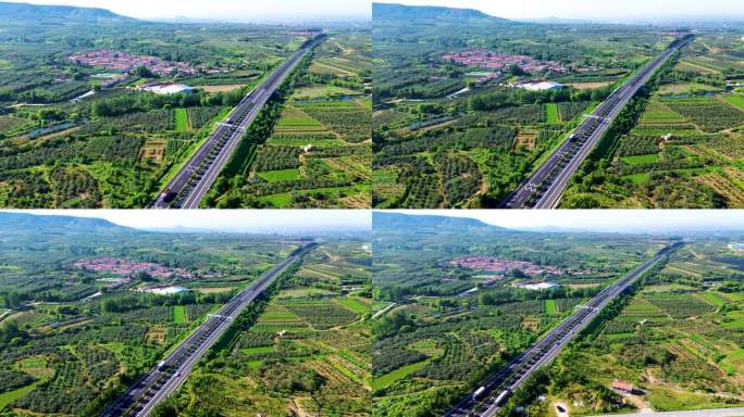 高速路航拍视角