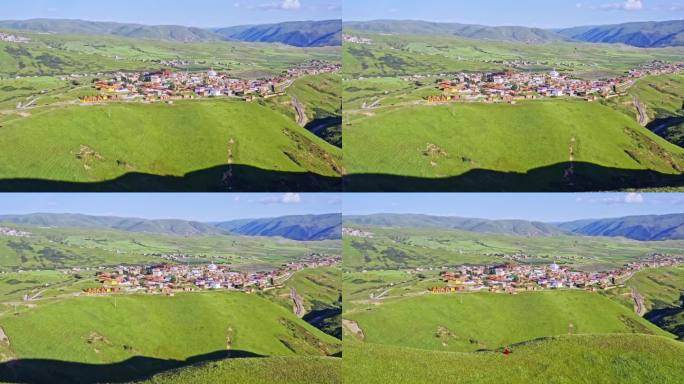 四川阿坝郎依寺航拍