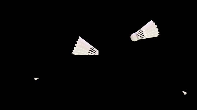 带通道羽毛球 慢动作 羽毛球旋转