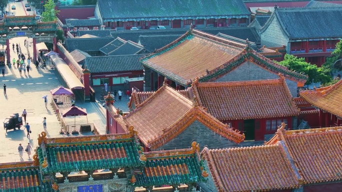 中国辽宁省沈阳市沈阳故宫航拍