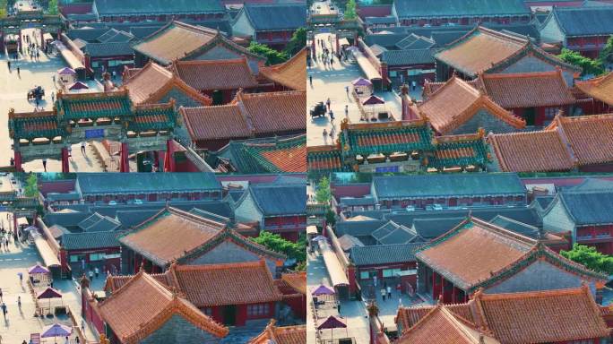 中国辽宁省沈阳市沈阳故宫航拍