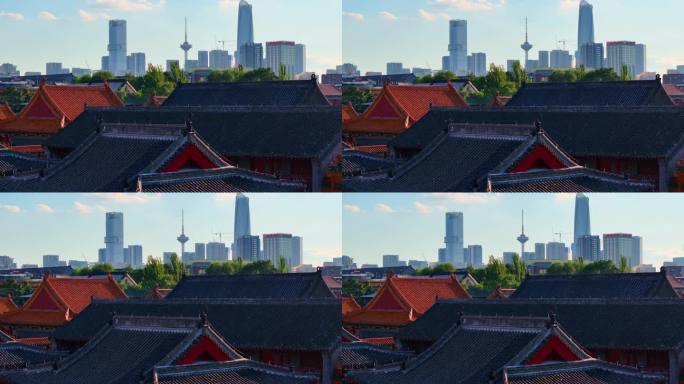 中国辽宁省沈阳市沈阳故宫航拍