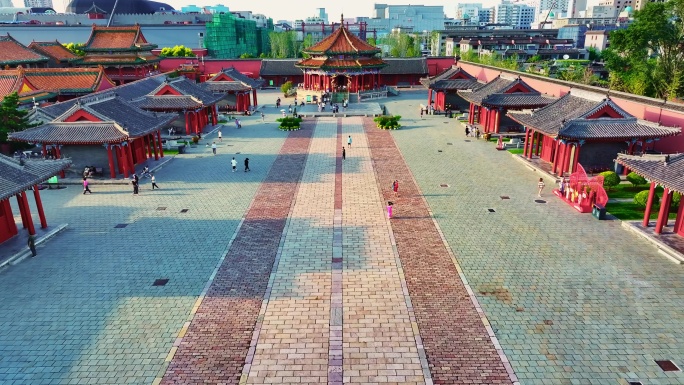 中国辽宁省沈阳市沈阳故宫航拍