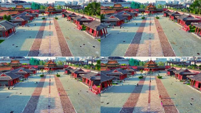中国辽宁省沈阳市沈阳故宫航拍