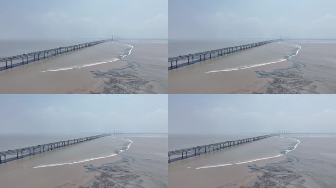 嘉兴嘉绍大桥潮水