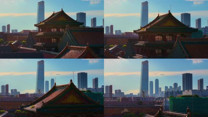中国辽宁省沈阳市沈阳故宫航拍