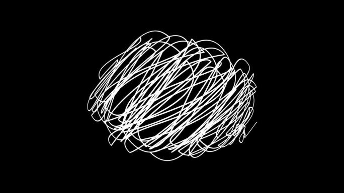 漫画风格的混乱思想表达动画视频(带alpha通道)