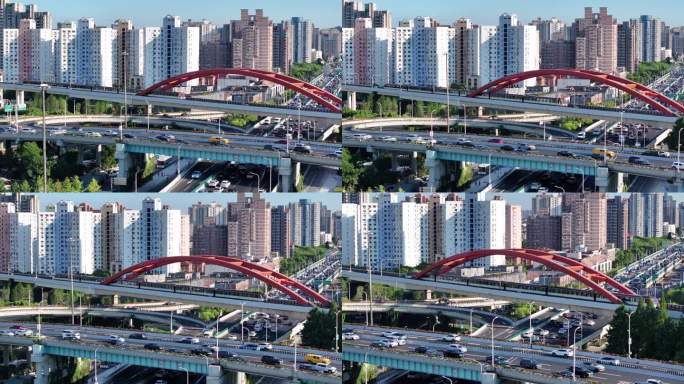 徐汇漕溪北路立交-地铁驶过