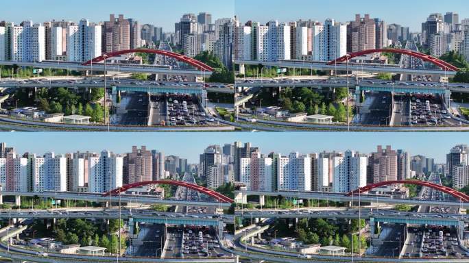 徐汇漕溪北路立交-地铁驶过