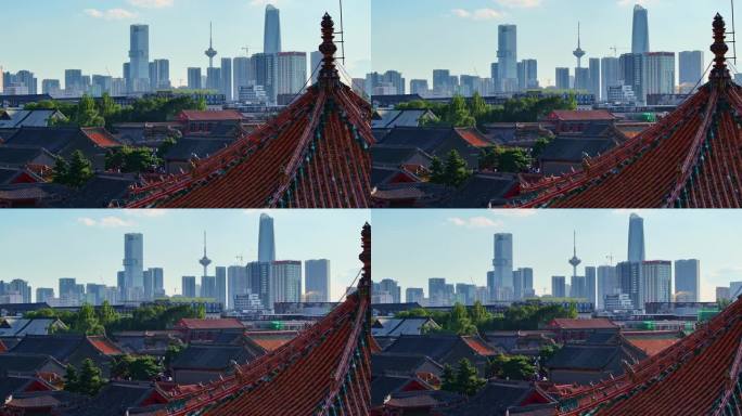 中国辽宁省沈阳市沈阳故宫航拍