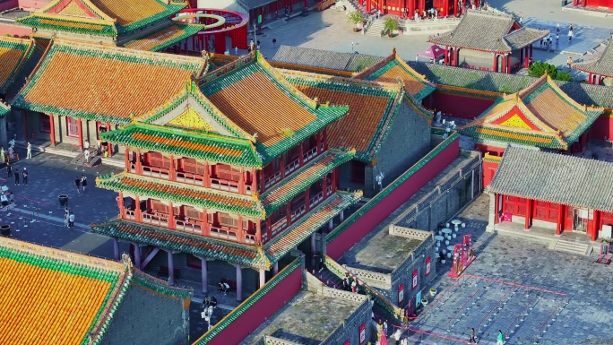 中国辽宁省沈阳市沈阳故宫航拍