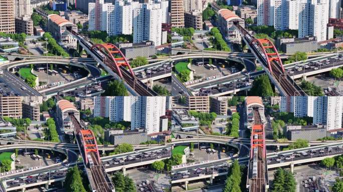 徐汇漕溪北路立交-地铁驶过