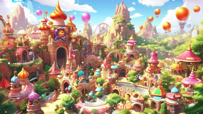 活动大屏卡通梦幻泡泡乐园充满欢笑与惊喜