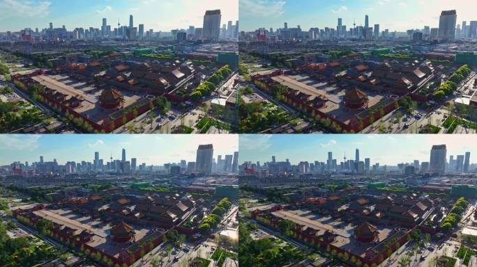 中国辽宁省沈阳市沈阳故宫航拍