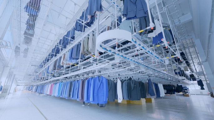 现代化服装生产加工工厂
