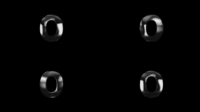 字母O带闪电灯和alpha通道，字母，英文字母