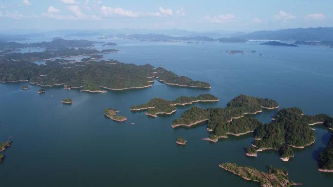 航拍  浙江 淳安 千岛湖 晴天14