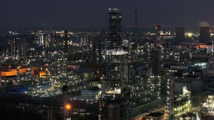 【8分半钟】化工厂夜景航拍