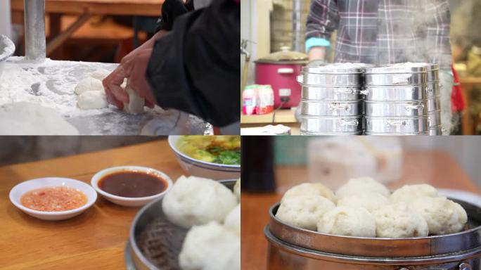 皖北早餐-包子 鸡蛋汤