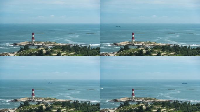 福建泉州石狮灯塔风光延时视频