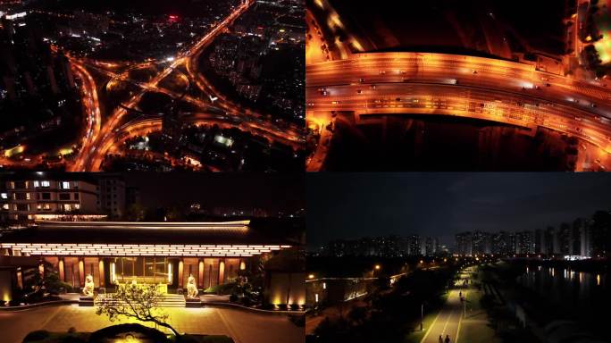 长沙洋湖新城新区夜景